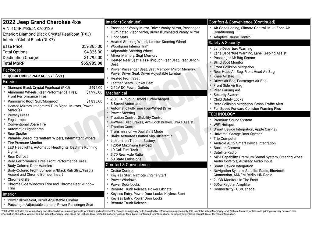 2022 Jeep Grand Cherokee 4xe 4xe