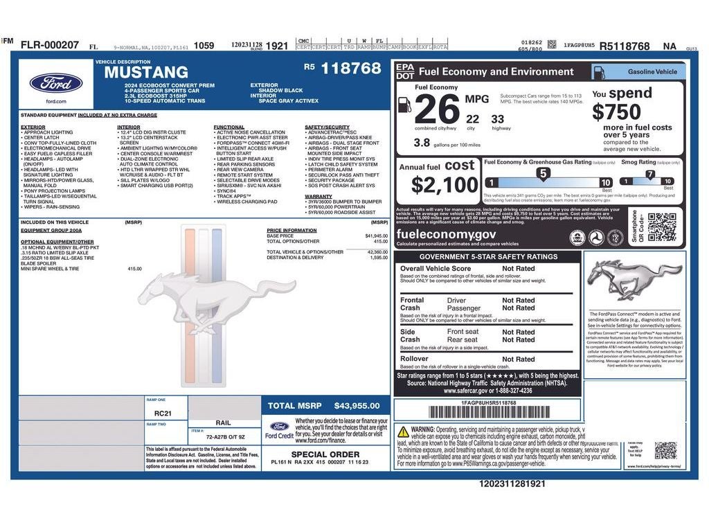 2024 Ford Mustang EcoBoost Premium