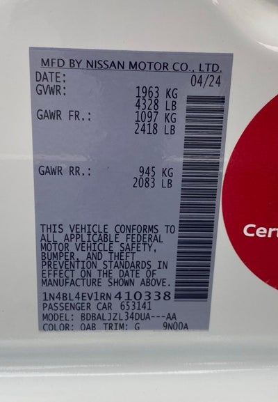 2024 Nissan Altima 2.5 SL