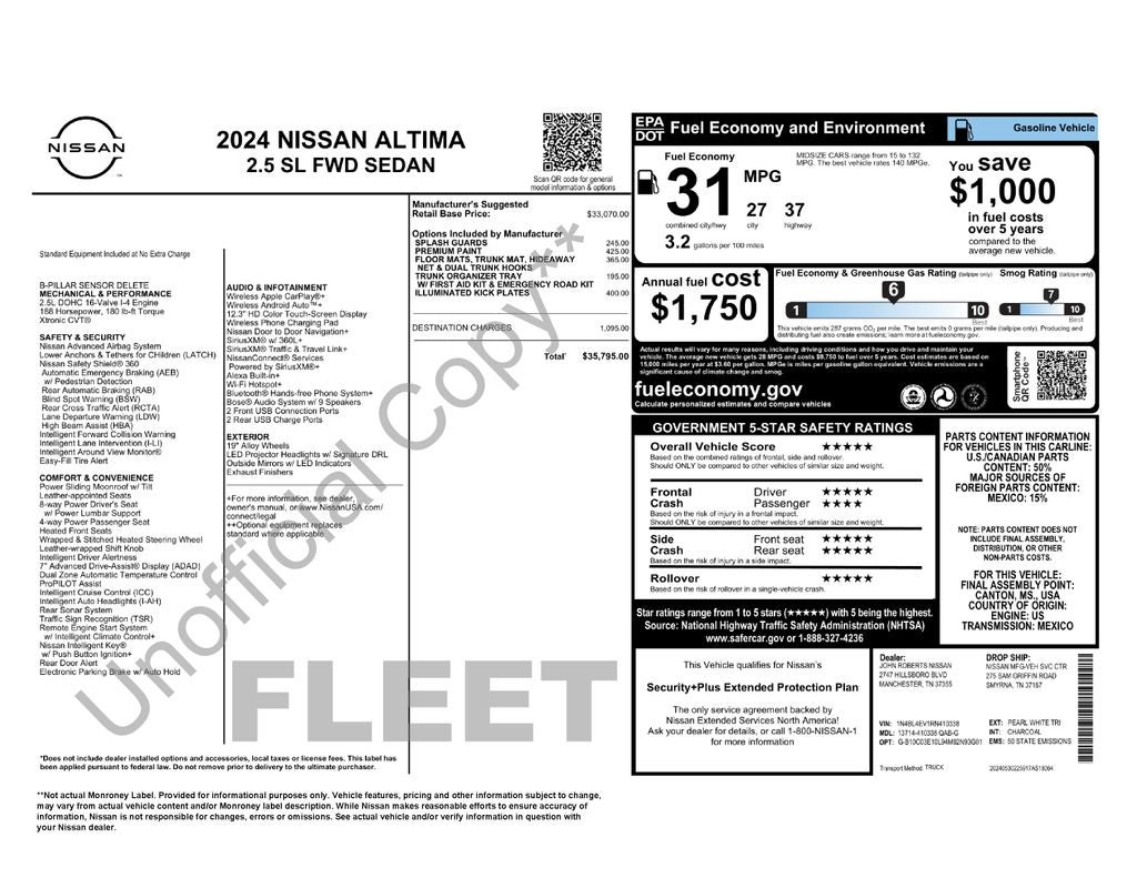 2024 Nissan Altima 2.5 SL