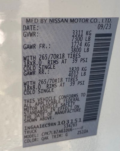 2024 Nissan Titan SV