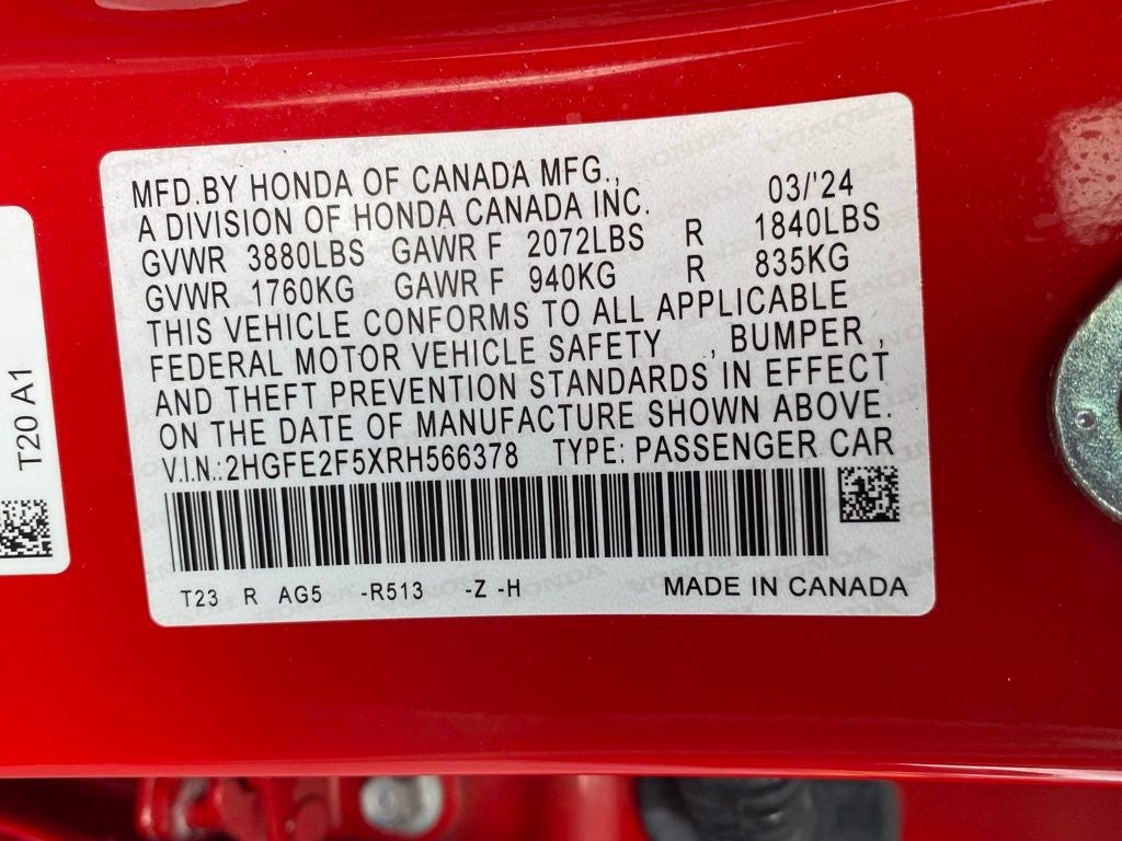 2024 Honda Civic Sport