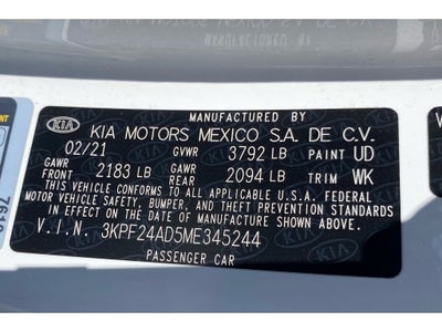 2021 Kia Forte LXS
