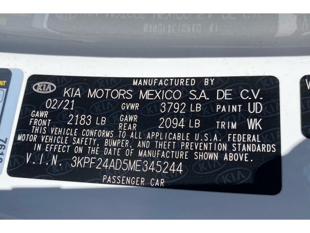 2021 Kia Forte LXS