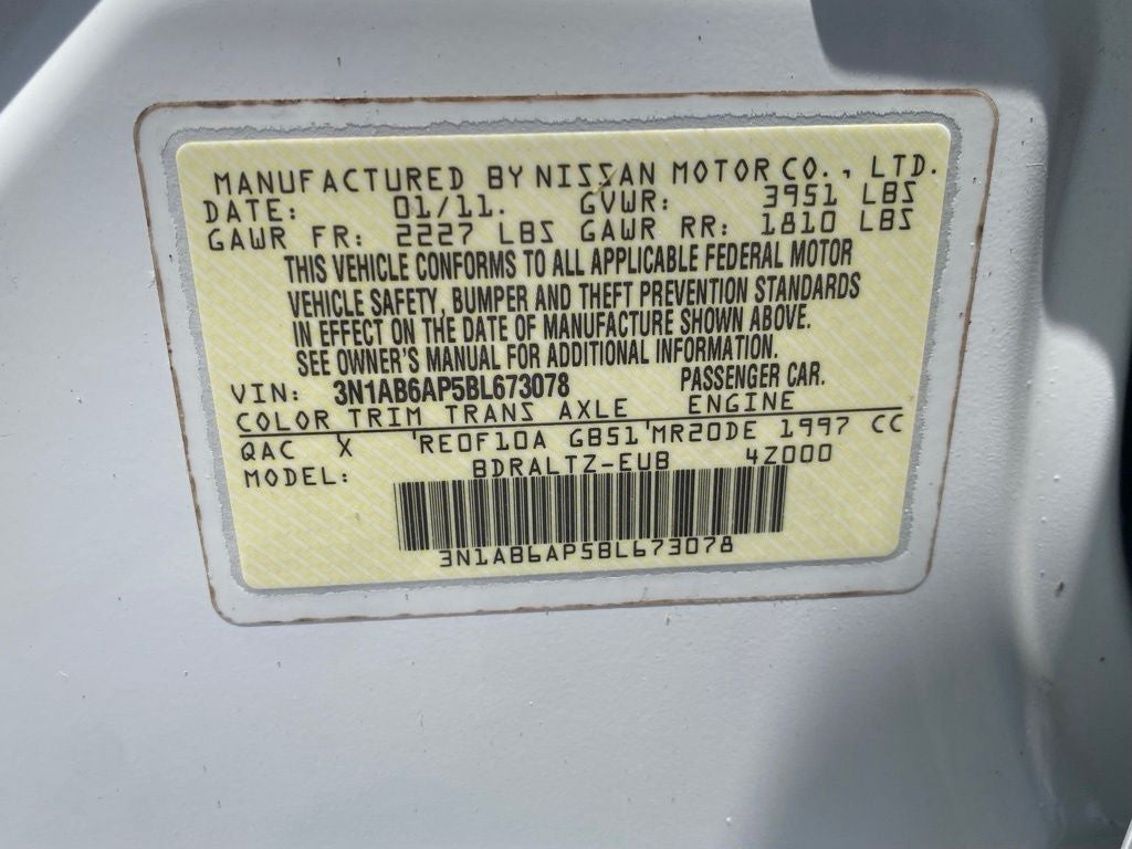 2011 Nissan Sentra 2.0 SR