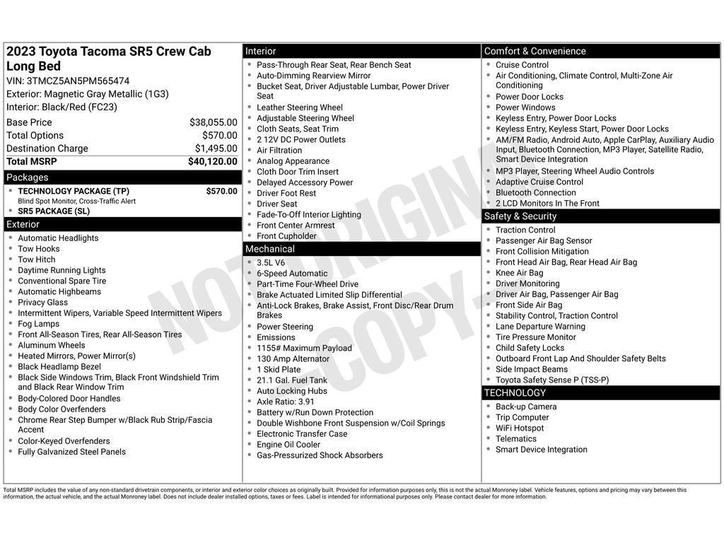 2023 Toyota Tacoma SR5
