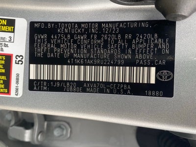 2024 Toyota Camry XSE