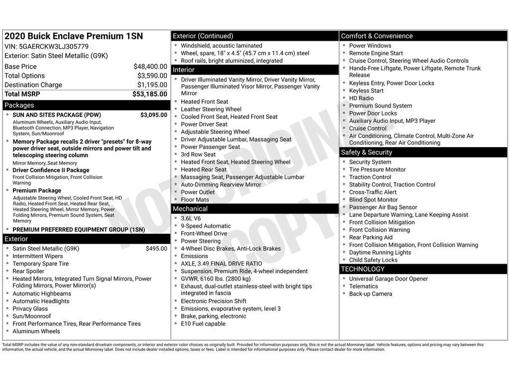 2020 Buick Enclave Premium Group