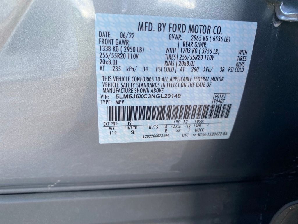 2022 Lincoln Aviator Standard