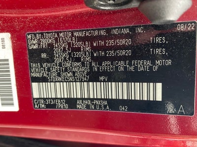 2022 Toyota Sienna XSE 7 Passenger