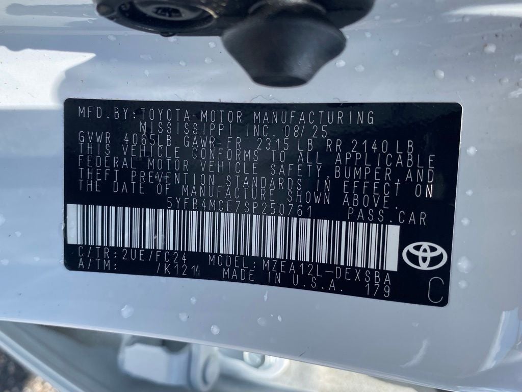 2025 Toyota Corolla FX