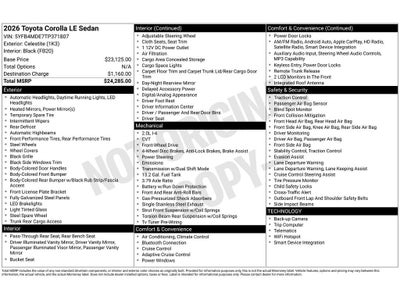 2026 Toyota Corolla LE