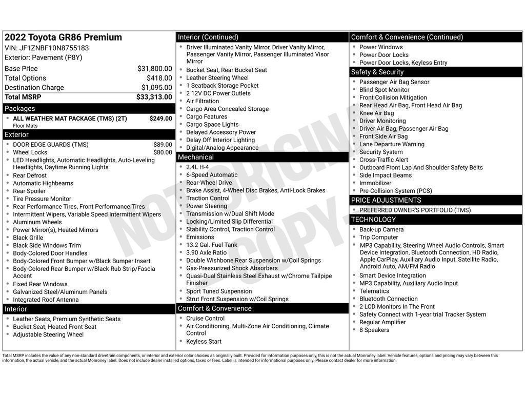 2022 Toyota GR86 Premium