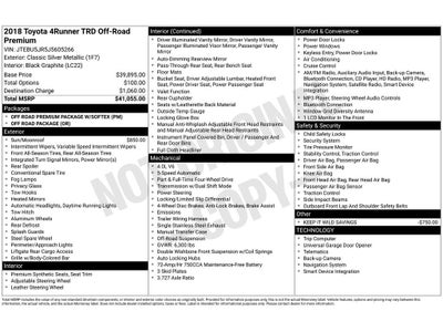 2018 Toyota 4Runner TRD Off Road Premium