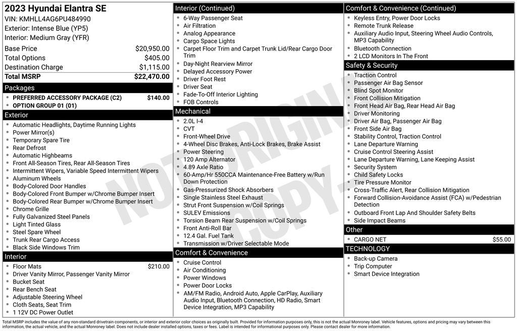 2023 Hyundai Elantra SE