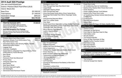 2014 Audi SQ5 3.0T Prestige quattro