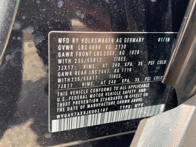 2018 Volkswagen Tiguan Limited 2.0T
