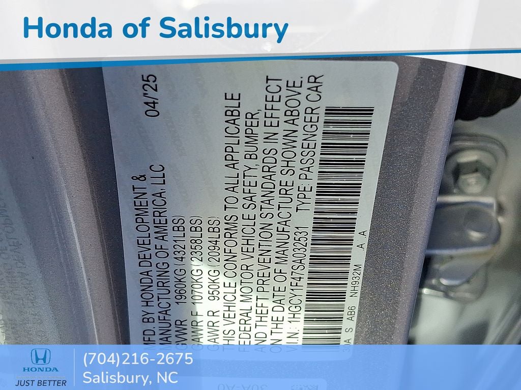 2025 Honda Accord SE