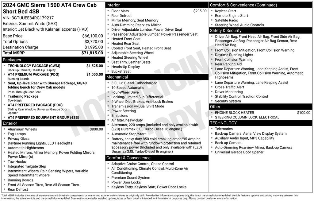 2024 GMC Sierra 1500 AT4