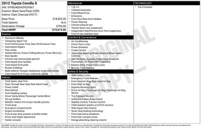 2012 Toyota Corolla S