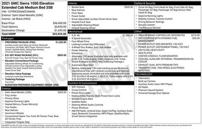 2021 GMC Sierra 1500 Elevation