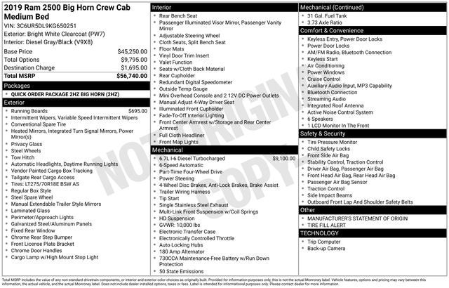 2019 RAM 2500 Big Horn