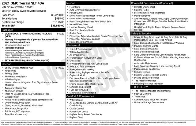 2021 GMC Terrain SLT