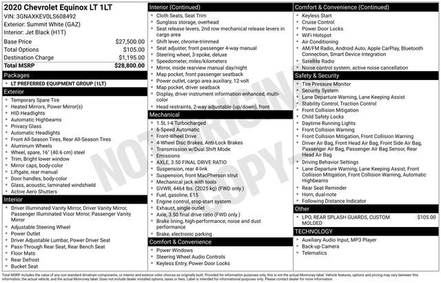 2020 Chevrolet Equinox LT