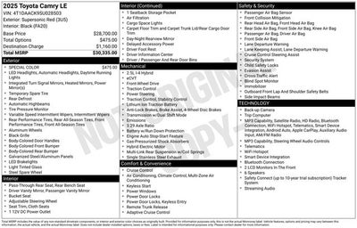 2025 Toyota Camry LE
