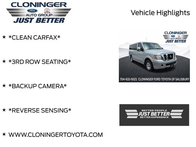 2019 Nissan NV Passenger SL